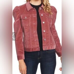 CeCe Dusty Rose Corduroy Jean Jacket